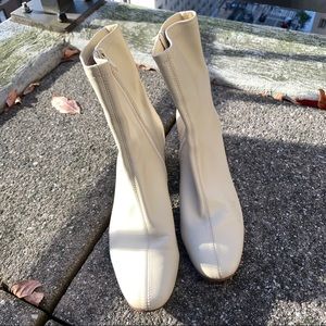 By Far Sofia ankle boots, off white